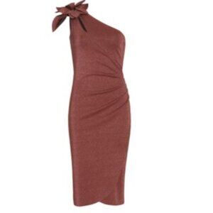 CHIARA BONI LA PETITE ROBE Gosia Metallic Dress (Size 12)